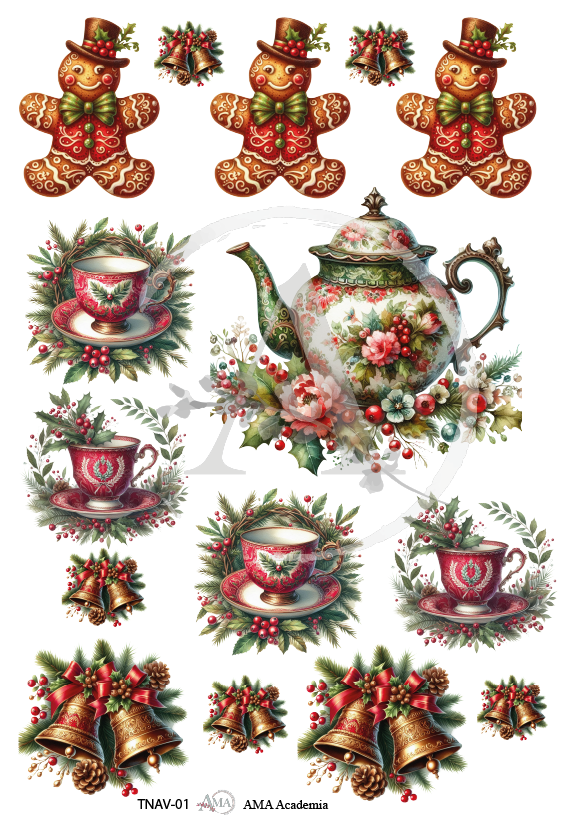 LAMINAS TRANSFER COLOR NAVIDAD 20X30 CMS TNAV-01