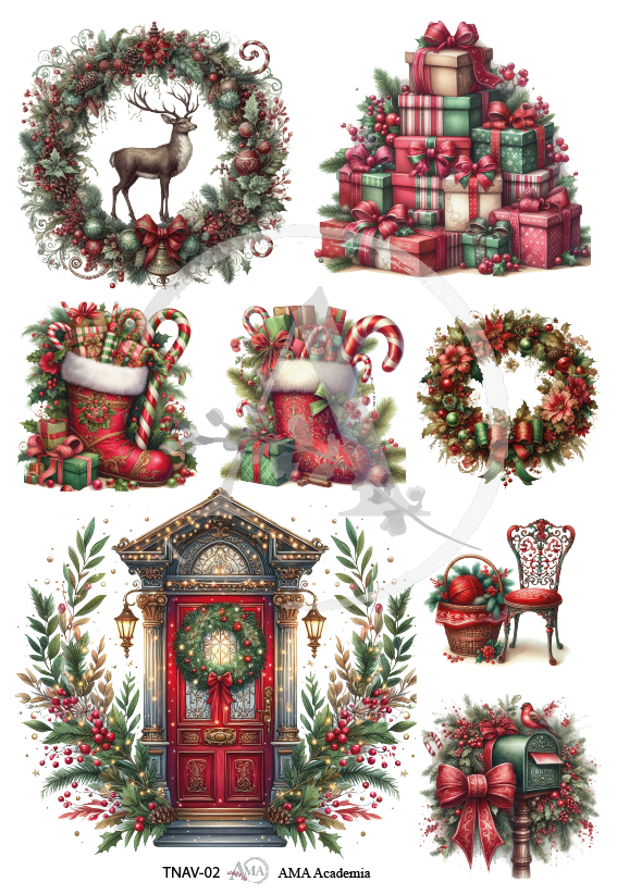 LAMINAS TRANSFER COLOR NAVIDAD 20X30 CMS TNAV-02