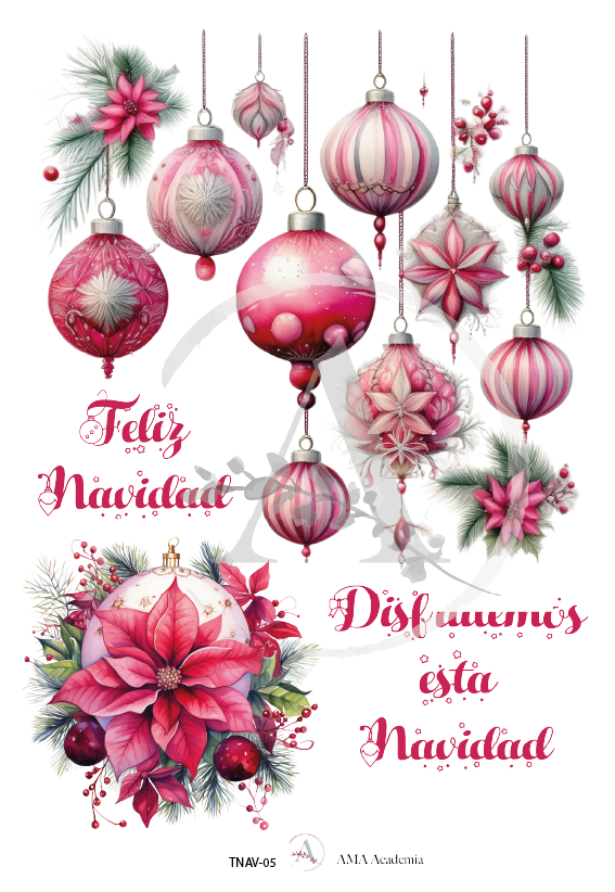 LAMINAS TRANSFER COLOR NAVIDAD 20X30 CMS TNAV-05