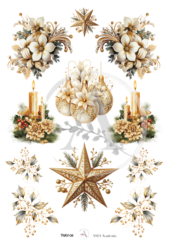 LAMINAS TRANSFER COLOR NAVIDAD 20X30 CMS TNAV-08