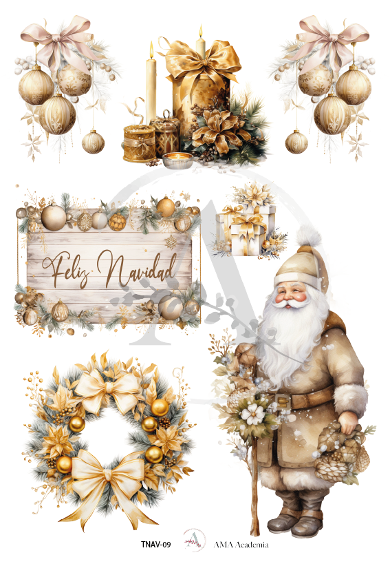 LAMINAS TRANSFER COLOR NAVIDAD 20X30 CMS TNAV-09