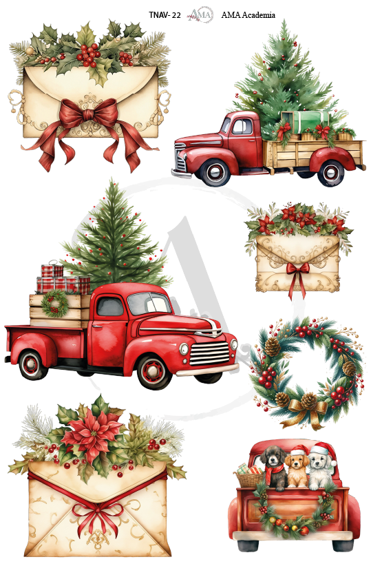 LAMINAS TRANSFER COLOR NAVIDAD 20X30 CMS TNAV-22