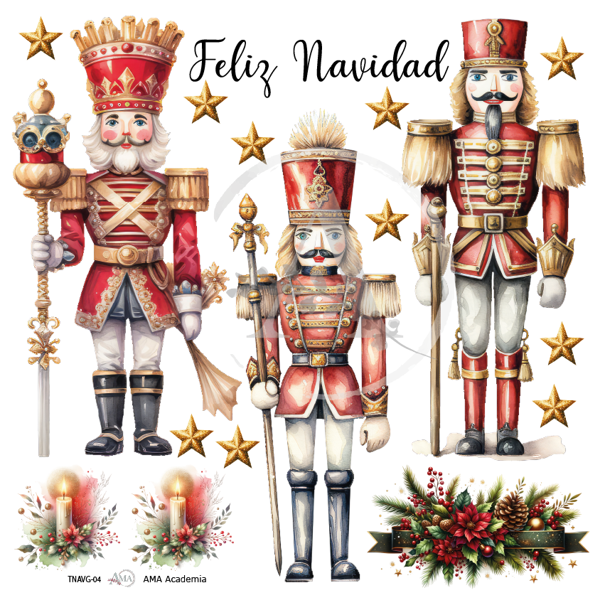 LAMINAS TRANSFER COLOR NAVIDAD 30X30 CMS TNAVG-04